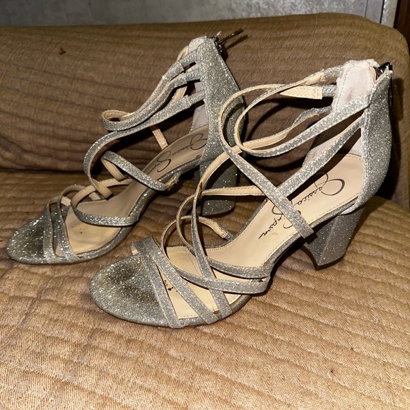 Jessica Simpson Sherron, Sandali con Tacco Donna, Bianco Brillante, 37 EU